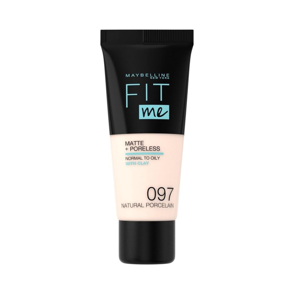 Maybelline Fit Me Matte + Poreless Liquid Oil-Free Foundation Makeup, Toffee, 1 Count (Packaging May Vary)