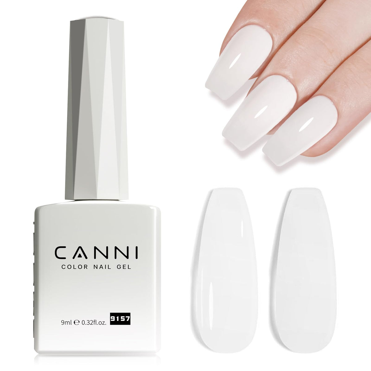 CANNI 9ml Light Yellow Green Gel Nail Polish High Gloss UV LED Soak Off Gel