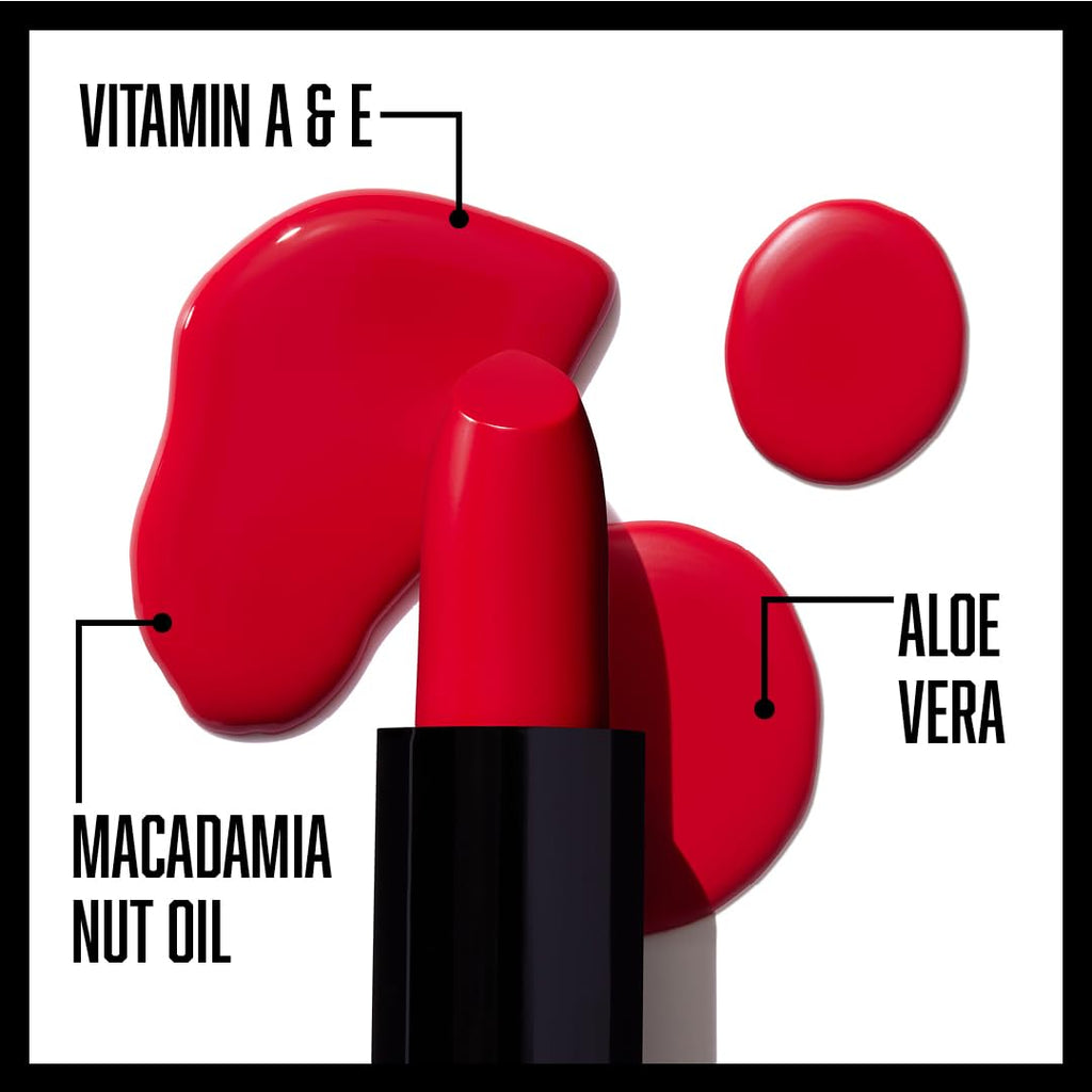wet n wild Silk Finish Lipstick, Hydrating Rich Buildable Lip Color, Formulated with Vitamins A,E, & Macadamia for Ultimate Hydration, Cruelty-Free & Vegan - Dark Pink Frost