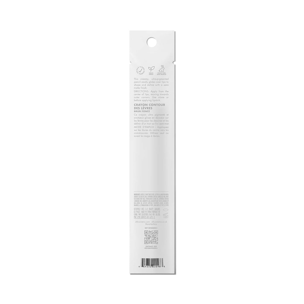 e.l.f. Cream Glide Lip Liner, Highly-Pigmented Pencil For Shaping & Sculpting Lips, Semi-Matte Finish, Vegan & Cruelty-Free