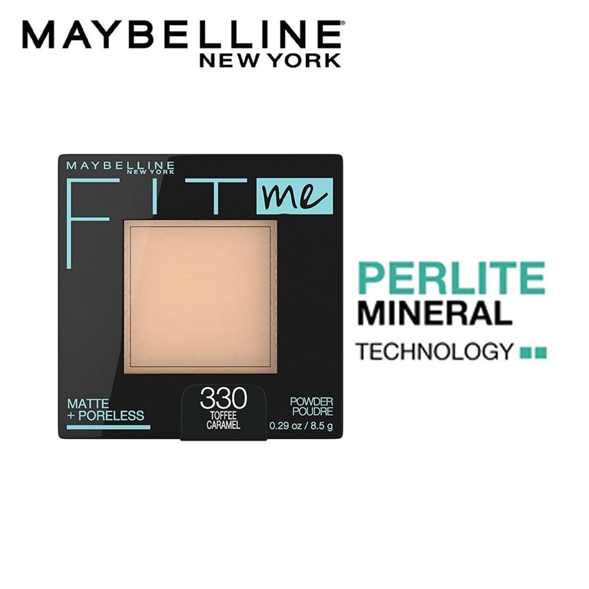 Maybelline Fit Me Matte + Poreless Pressed Face Powder Makeup & Setting Powder, Natural Beige, 1 Count