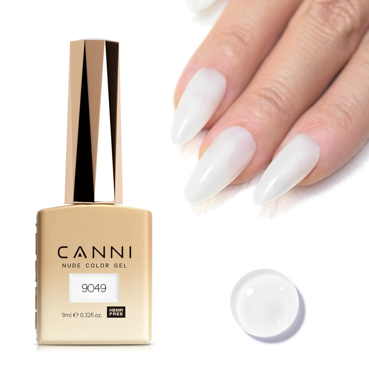 CANNI 9ml Light Yellow Green Gel Nail Polish High Gloss UV LED Soak Off Gel
