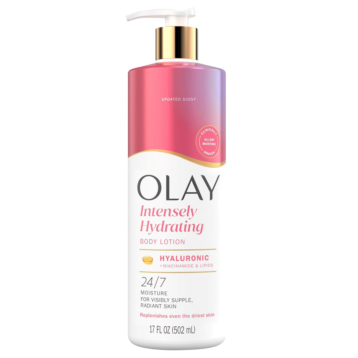 Olay Body Lotion for Women, Firming with Collagen Peptides Serum, Visibly Firmer Skin, 24hr Moisture & Hydration, Fast Absorbing Formula, Vitamin B3 Complex, For All Skin Types, 17 fl oz