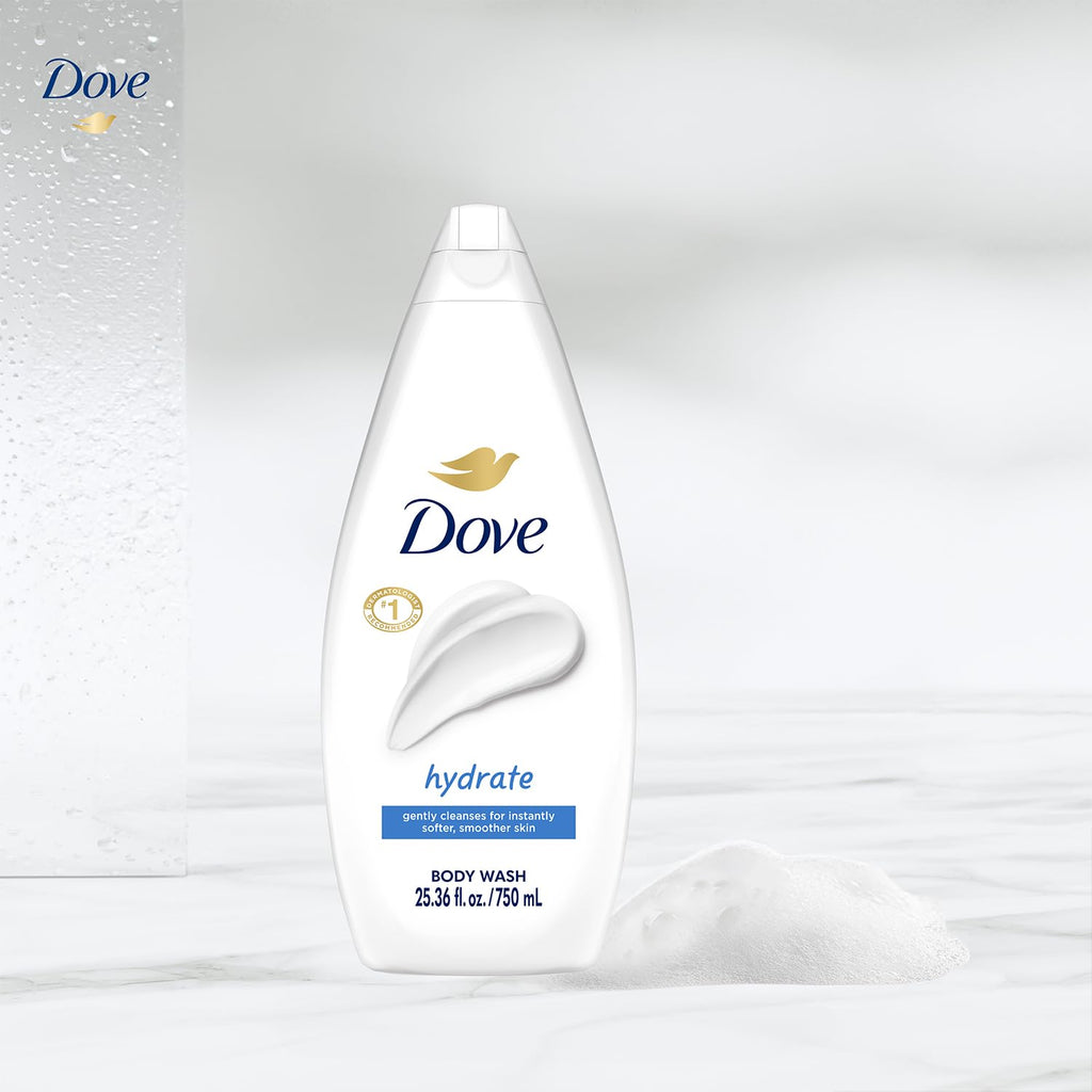 Dove Sensitive Skin Body Wash, 24hr Lotion-Soft Skin, 30.6 oz