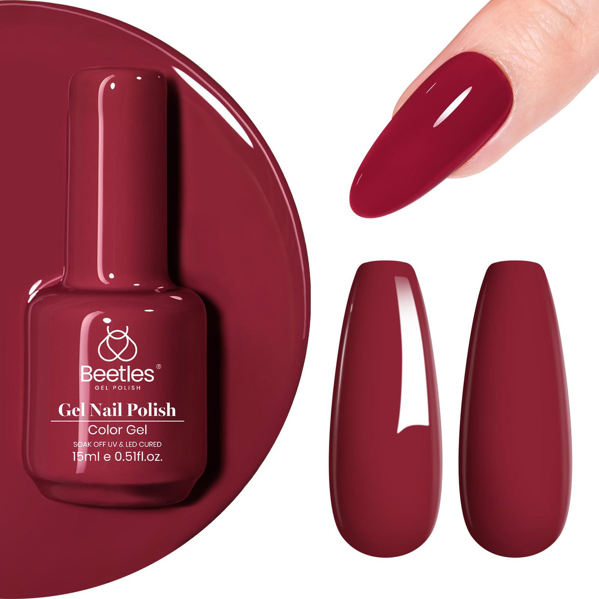Beetles White Gel Nail Polish, 1pc 15ml White Gel Polish