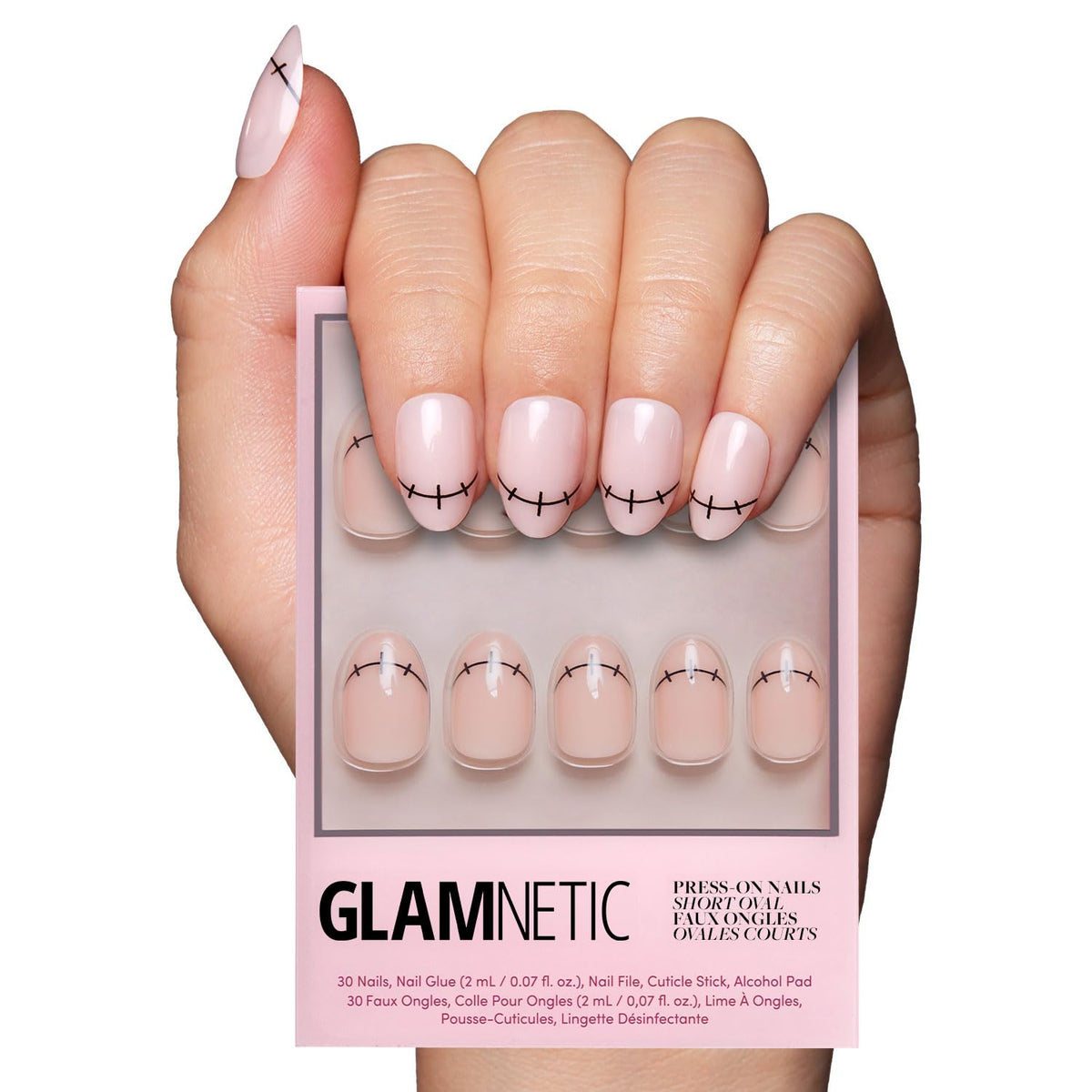 Glamnetic Halloween Press On Nails, Short Almond Glazed, October Nights