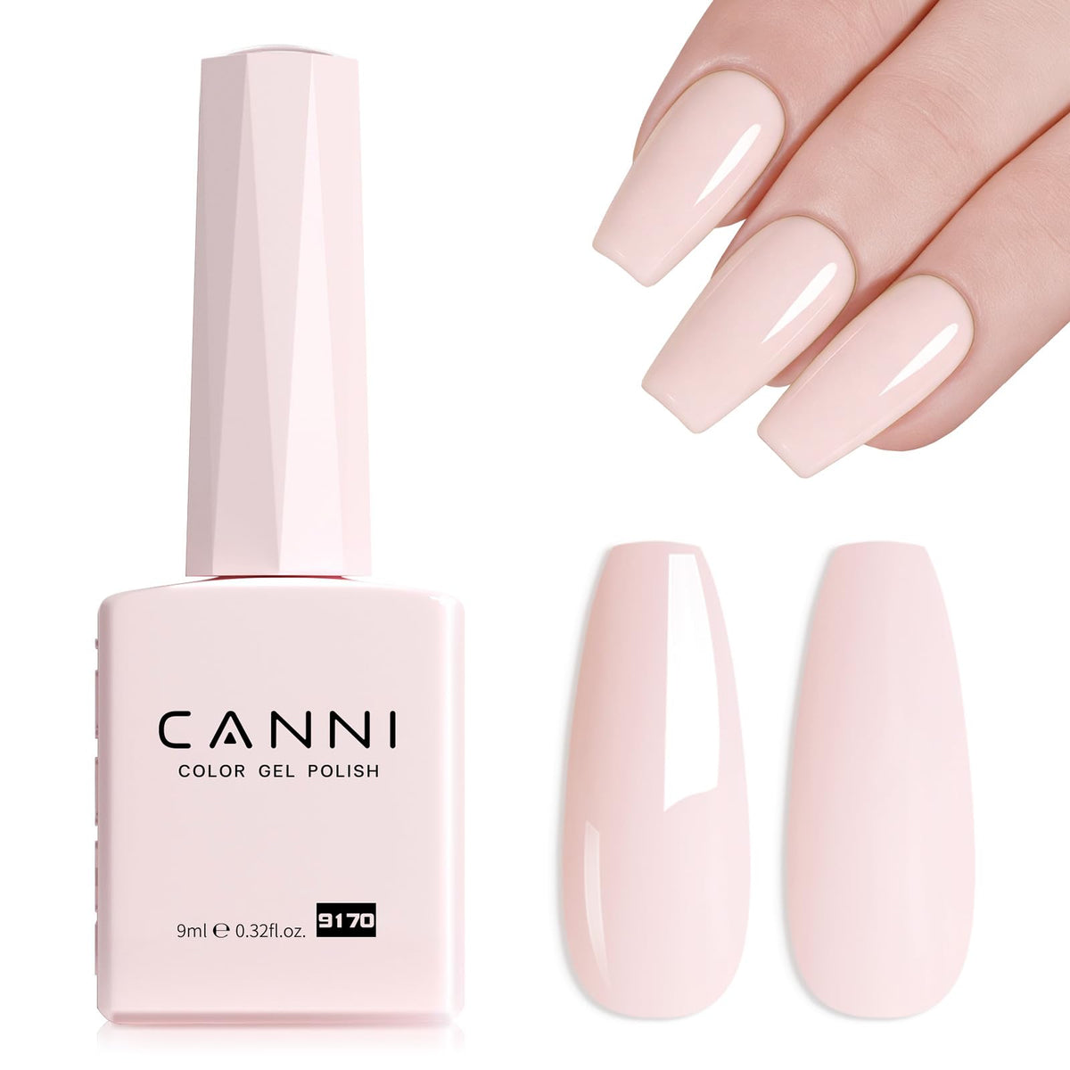 CANNI 9ml Light Yellow Green Gel Nail Polish High Gloss UV LED Soak Off Gel