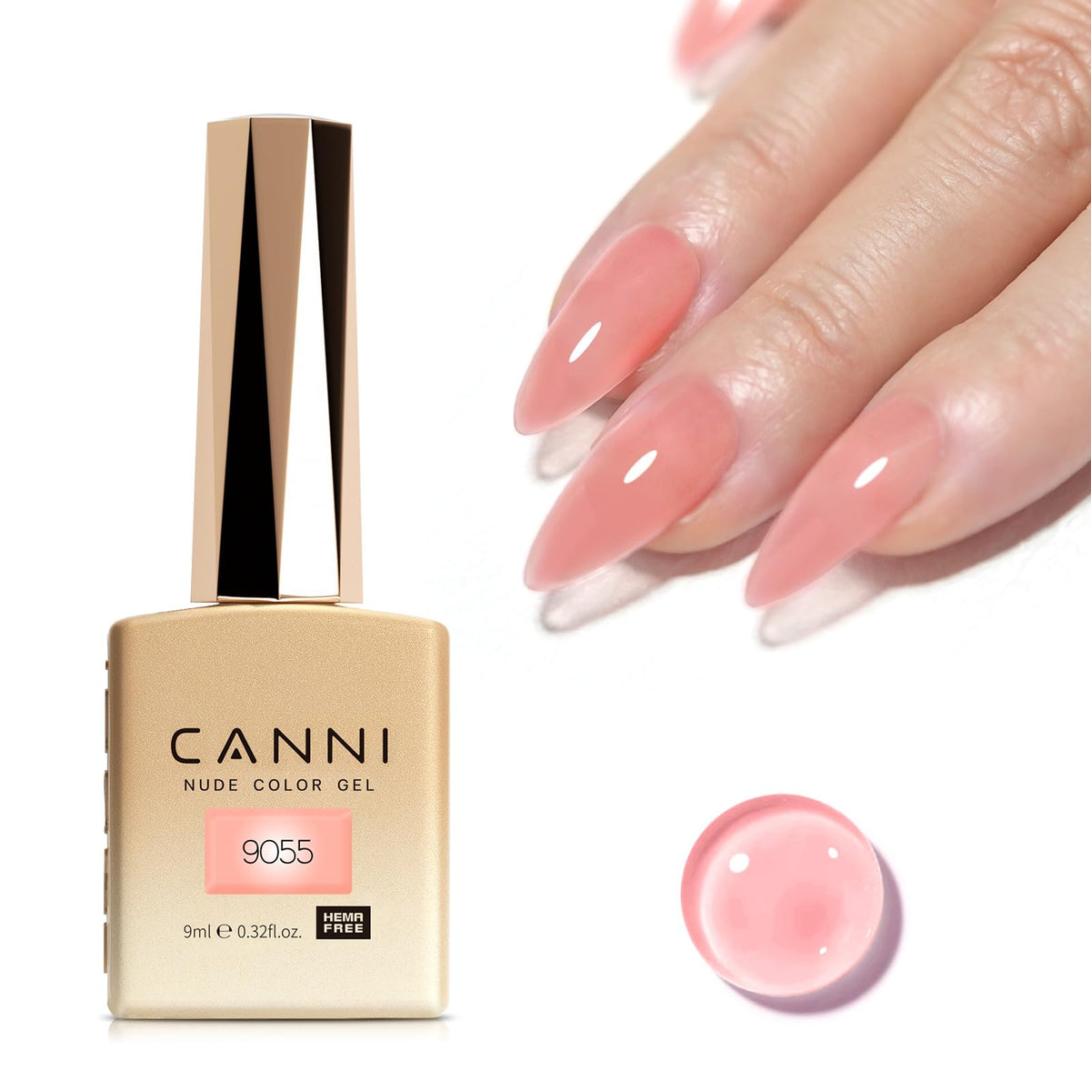 CANNI 9ml Light Yellow Green Gel Nail Polish High Gloss UV LED Soak Off Gel