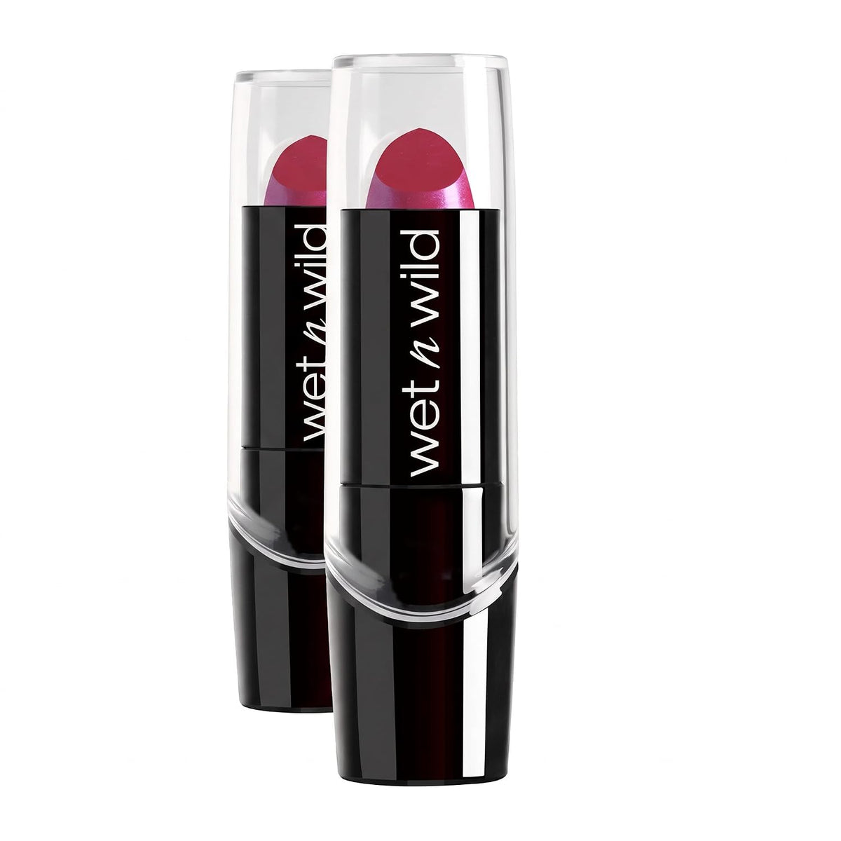 wet n wild Silk Finish Lipstick, Hydrating Rich Buildable Lip Color, Formulated with Vitamins A,E, & Macadamia for Ultimate Hydration, Cruelty-Free & Vegan - Dark Pink Frost