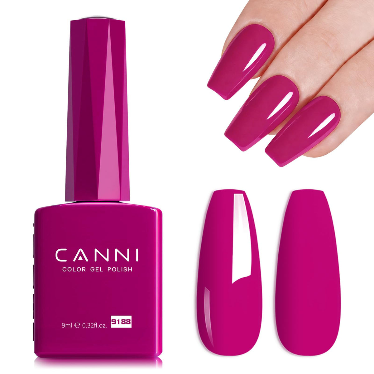 CANNI 9ml Light Yellow Green Gel Nail Polish High Gloss UV LED Soak Off Gel
