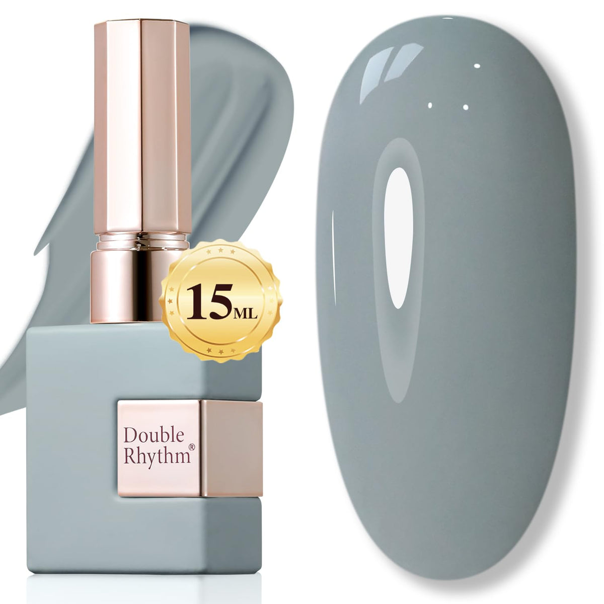Double Rhythm 15ML Gel Nail Polish Pure Sheer Same Color Same Bottle Gel Polish Art Manicure Salon DIY at Home for Women (Milky White-A1075)