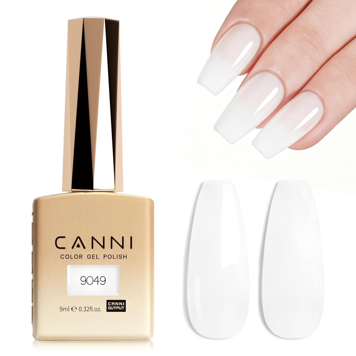 CANNI 9ml Light Yellow Green Gel Nail Polish High Gloss UV LED Soak Off Gel