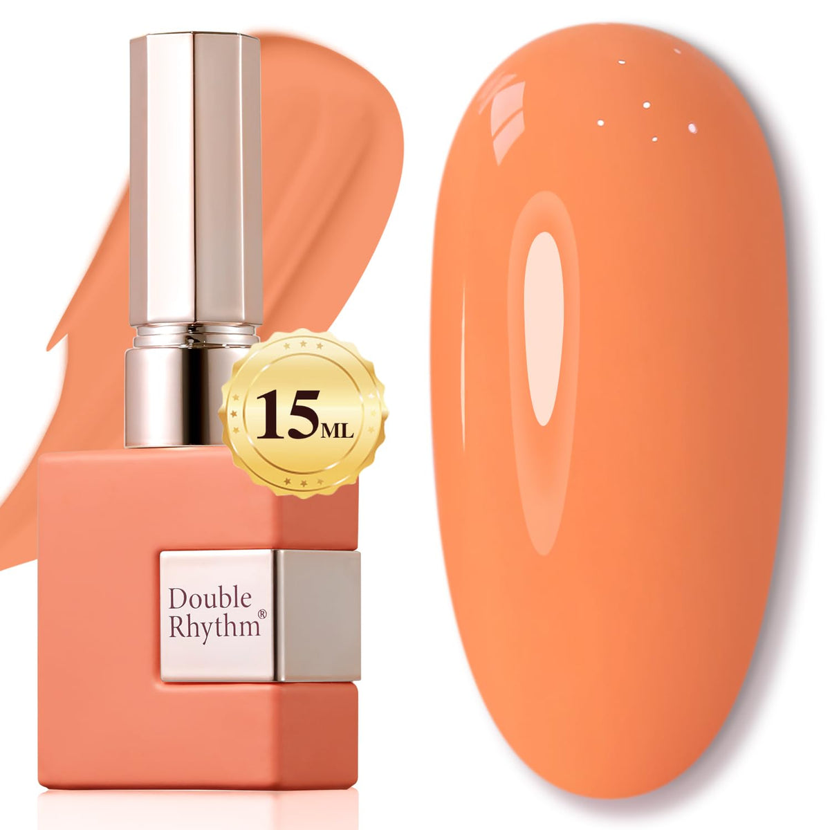 Double Rhythm 15ML Gel Nail Polish Pure Sheer Same Color Same Bottle Gel Polish Art Manicure Salon DIY at Home for Women (Milky White-A1075)