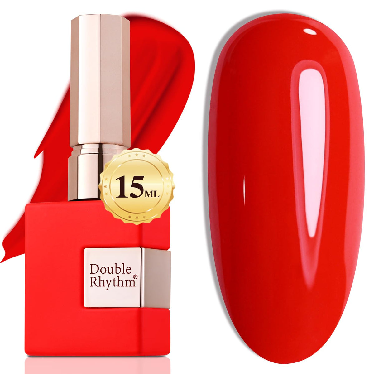 Double Rhythm 15ML Gel Nail Polish Pure Sheer Same Color Same Bottle Gel Polish Art Manicure Salon DIY at Home for Women (Milky White-A1075)