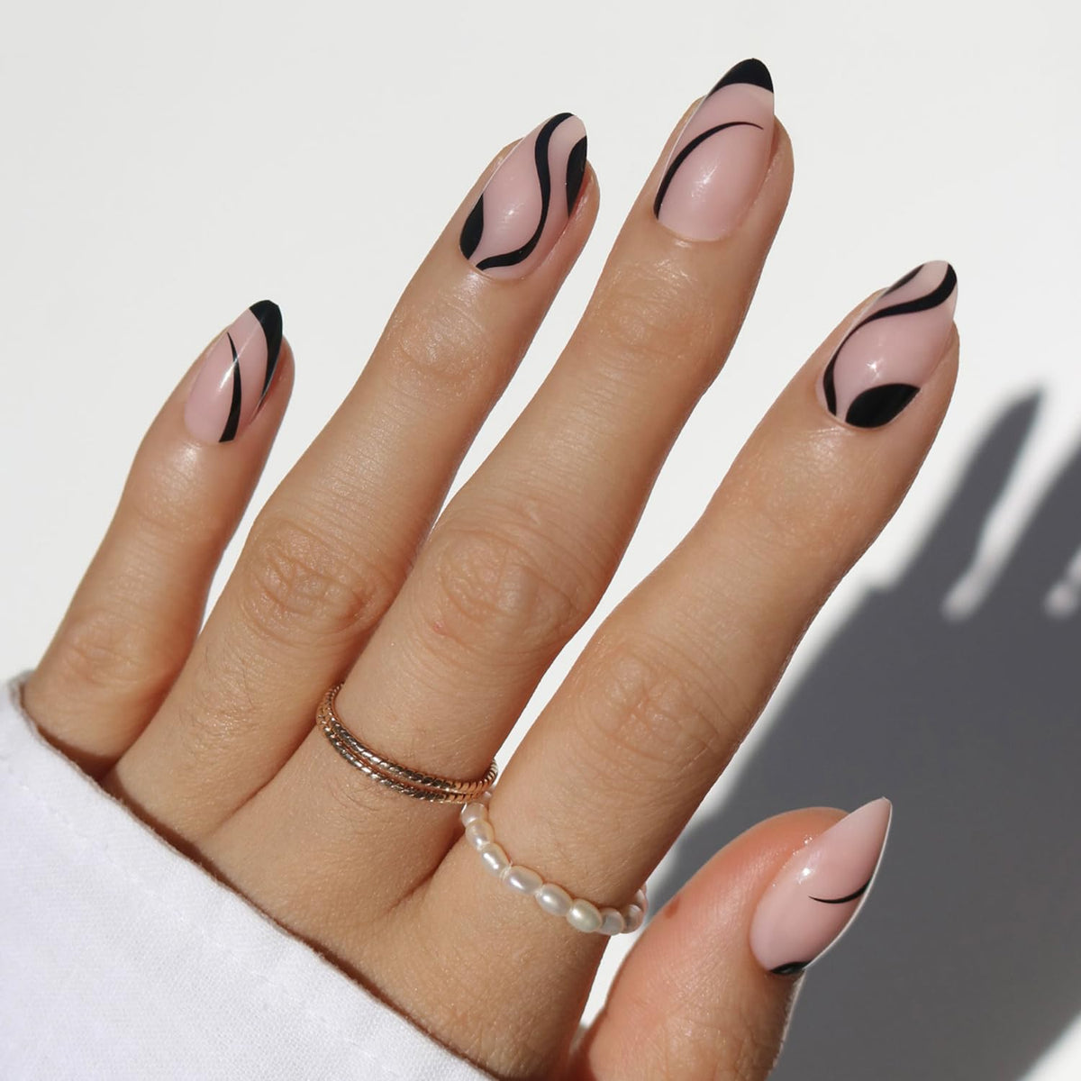 Glamnetic Halloween Press On Nails, Short Almond Glazed, October Nights