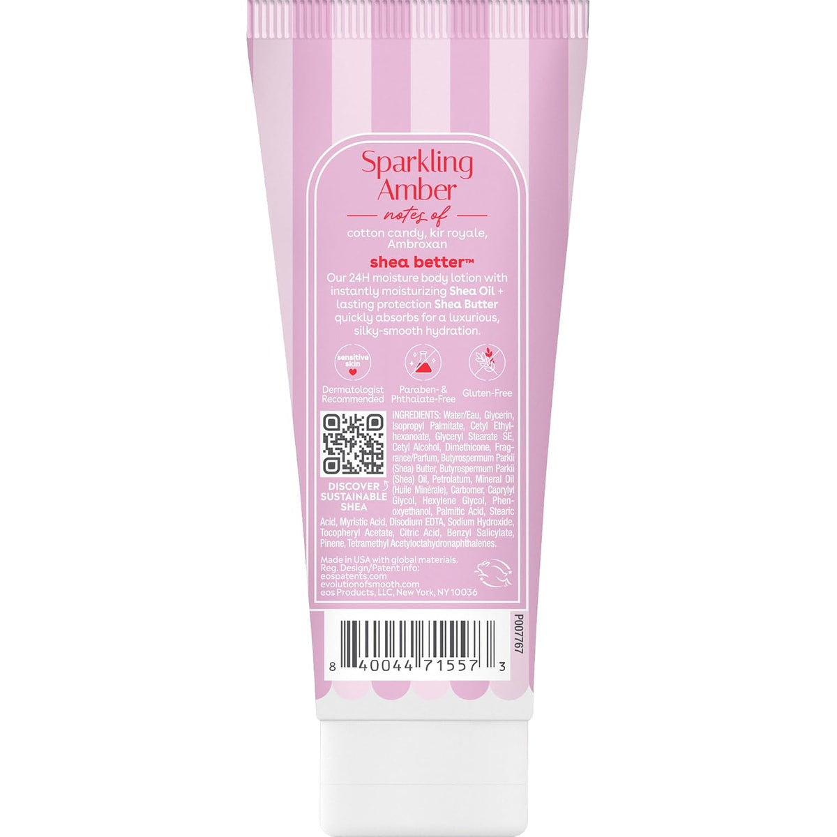 eos 24H Moisture Travel Body Lotion- Fresh & Cozy, Mini Size, 2.5 fl oz