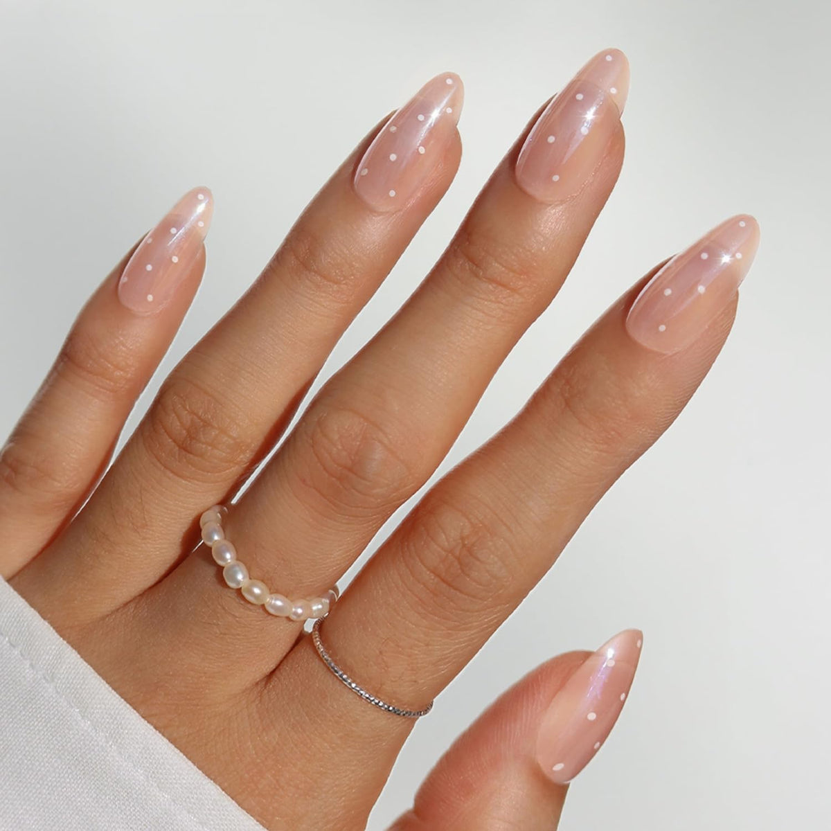 Glamnetic Press On Nails, Short Almond Glossy, Fake Nails 30pc Nail Kit