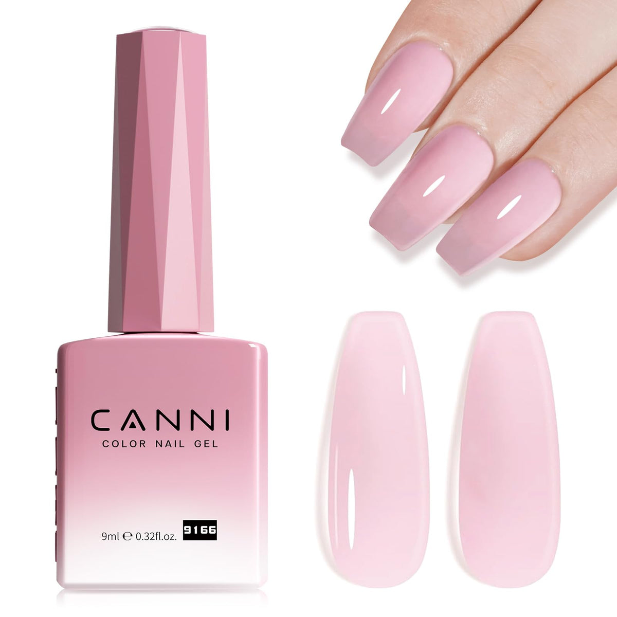 CANNI 9ml Light Yellow Green Gel Nail Polish High Gloss UV LED Soak Off Gel