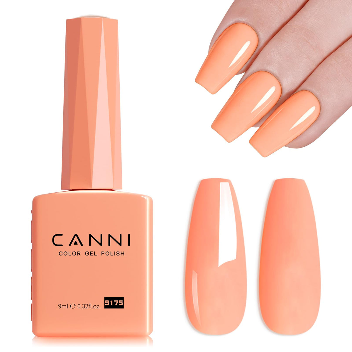 CANNI 9ml Light Yellow Green Gel Nail Polish High Gloss UV LED Soak Off Gel