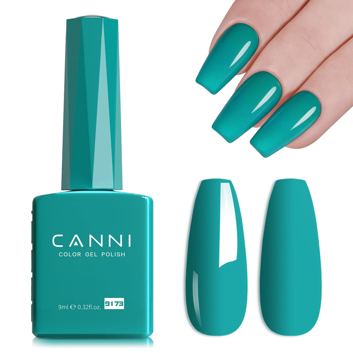 CANNI 9ml Light Yellow Green Gel Nail Polish High Gloss UV LED Soak Off Gel