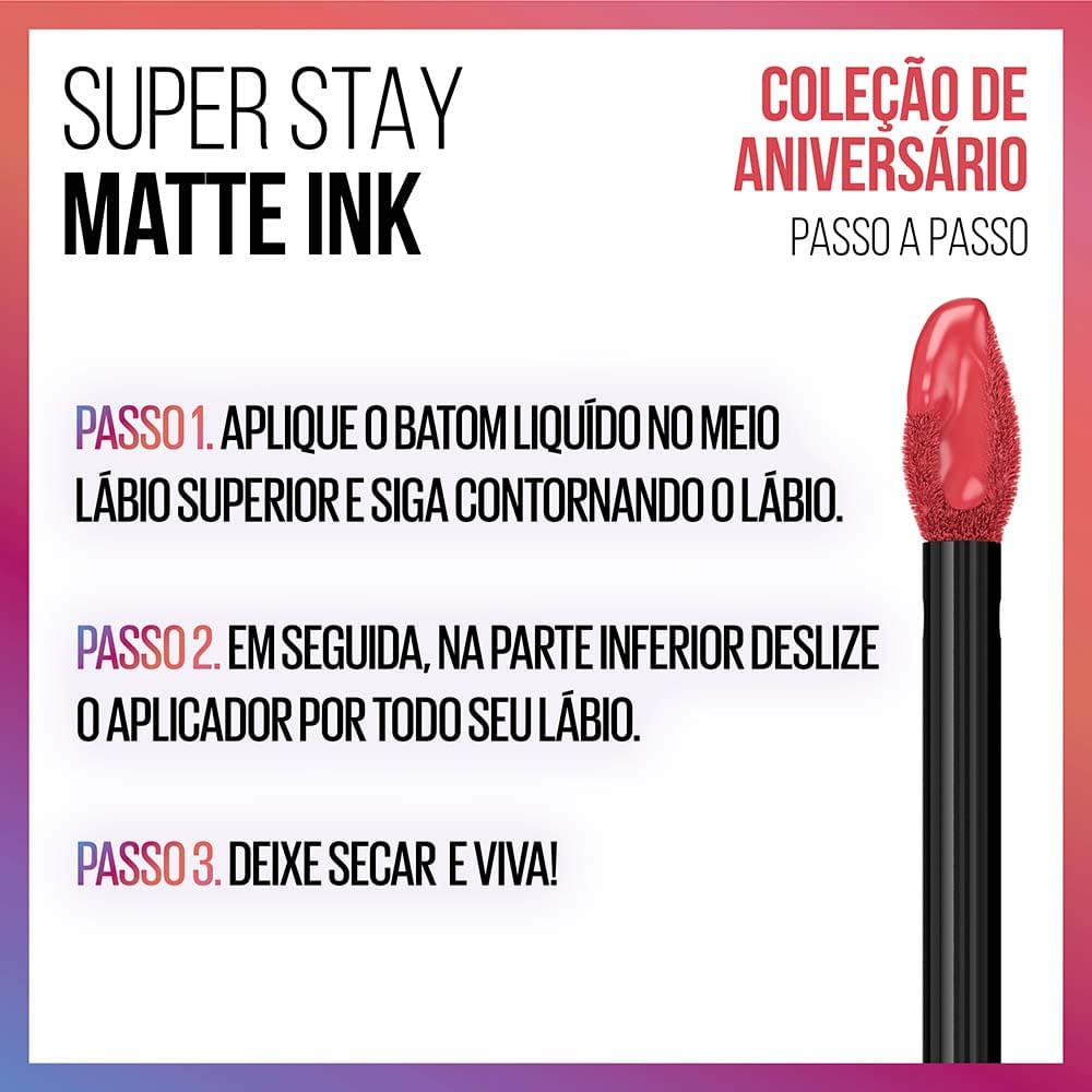 Maybelline Super Stay Matte Ink Liquid Lipstick Makeup, Exhilarator