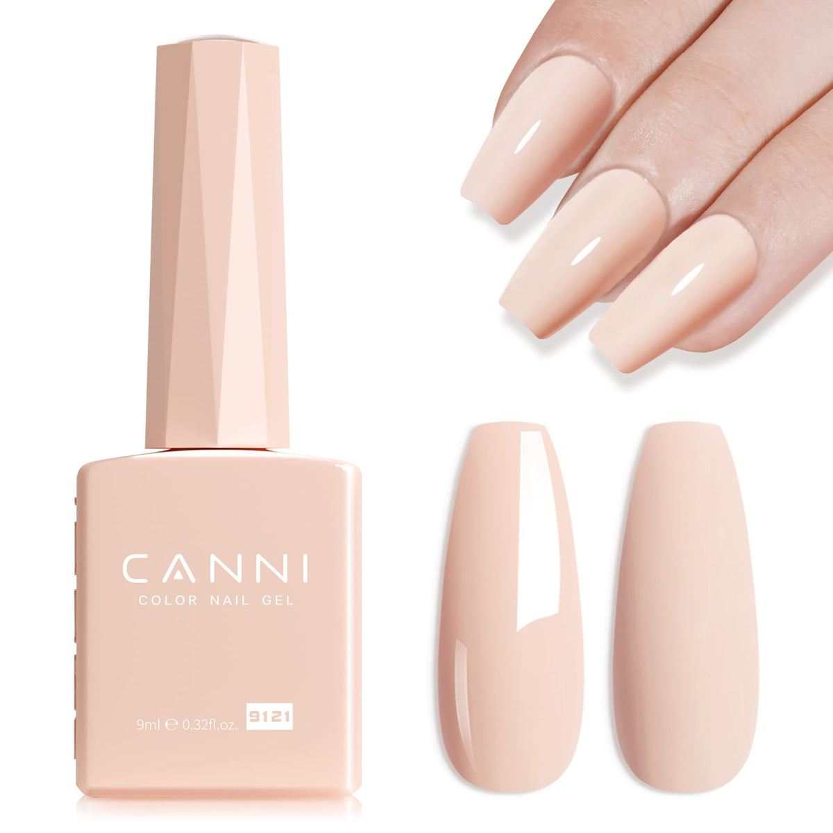 CANNI 9ml Light Yellow Green Gel Nail Polish High Gloss UV LED Soak Off Gel