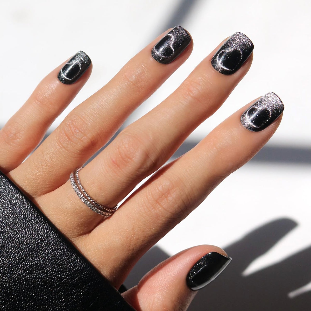 Glamnetic Halloween Press On Nails, Short Almond Glazed, October Nights