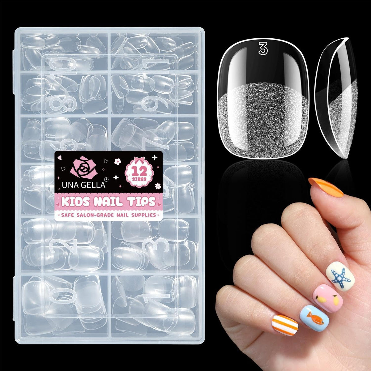 UNA GELLA 20ml*2PCS Nail Glue Remover for Press on, Multi-Functional Pinpoint Glue Remover Fast Removal Gentle Non-Acetone with Crystal Sticks for Nails Polish False Acrylic Nail Tips Home DIY