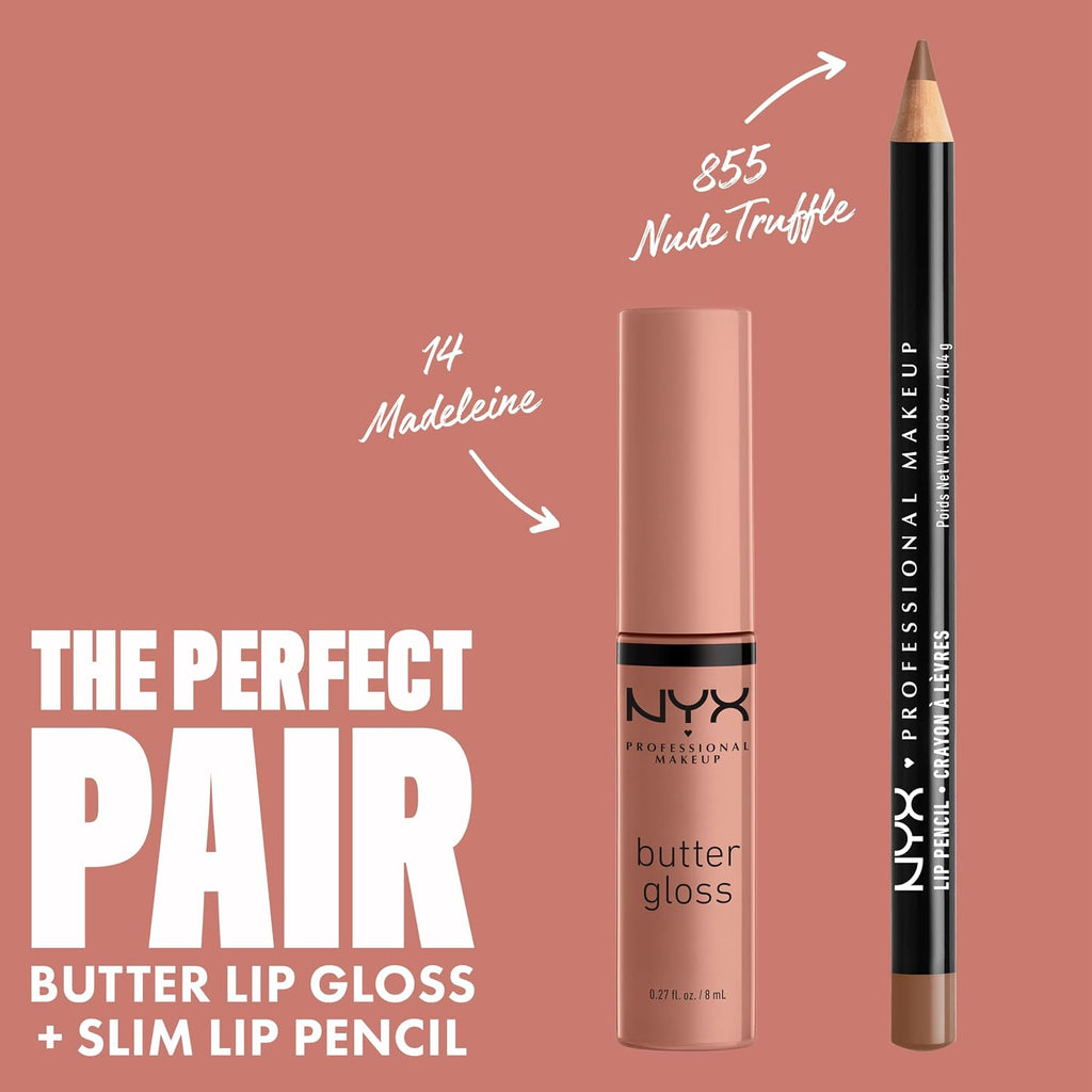 NYX PROFESSIONAL MAKEUP Butter Gloss, Non-Sticky Lip Gloss - Sugar Glass ,Clear