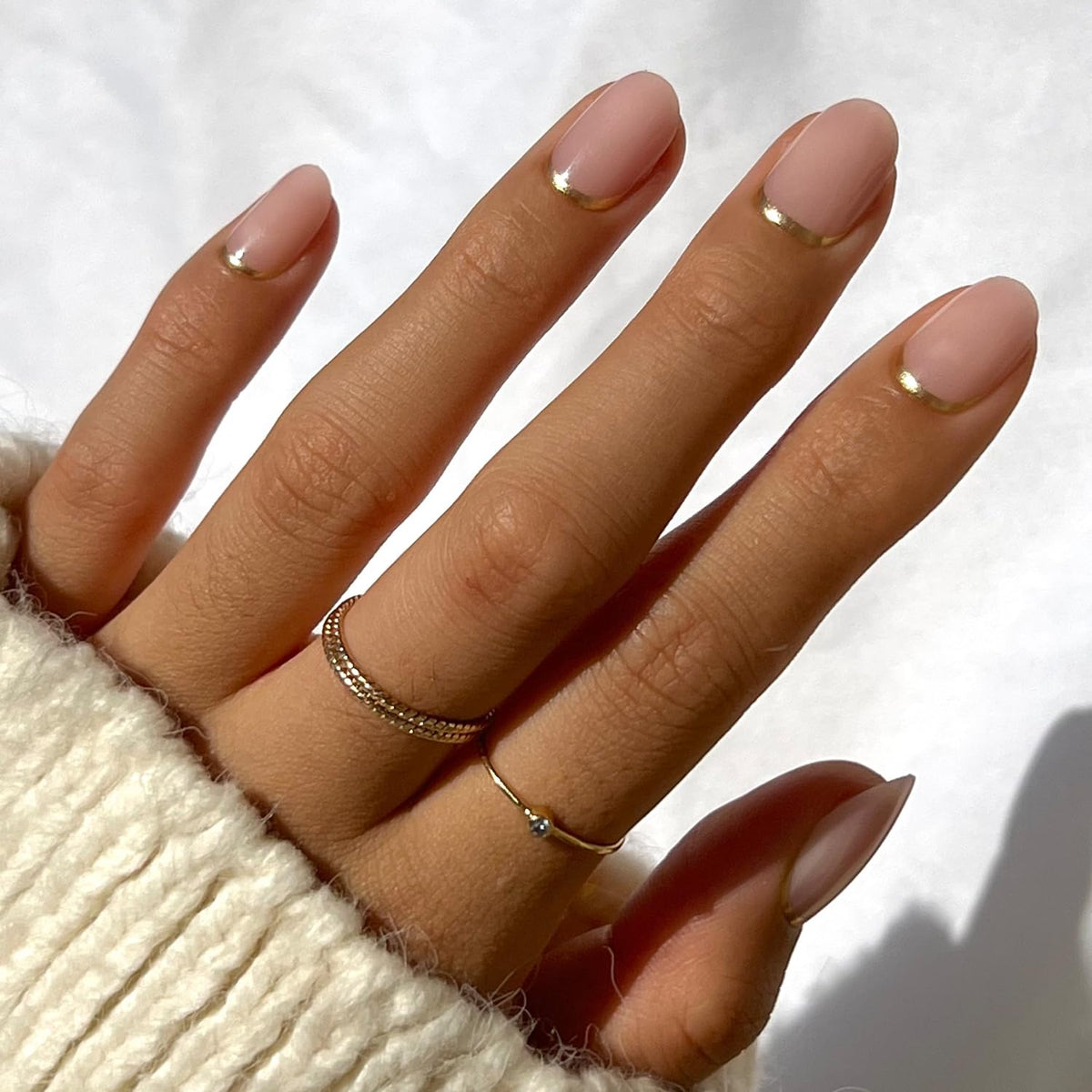 Glamnetic Press On Nails, Short Almond Glossy, Fake Nails 30pc Nail Kit