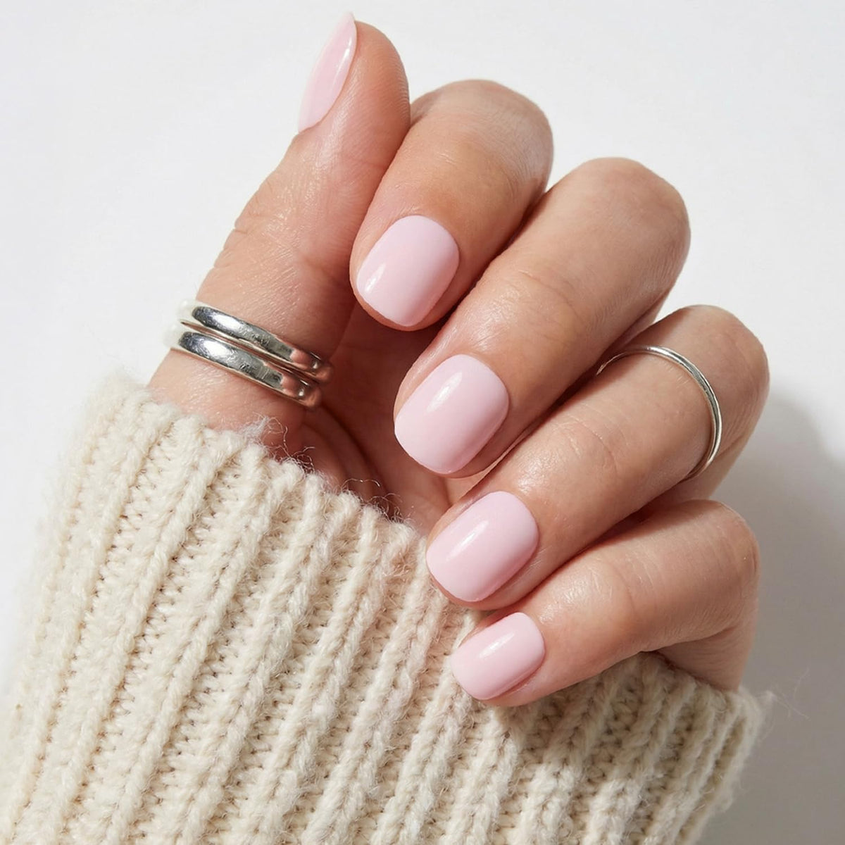 Glamnetic Press On Nails, Short Almond Glossy, Fake Nails 30pc Nail Kit
