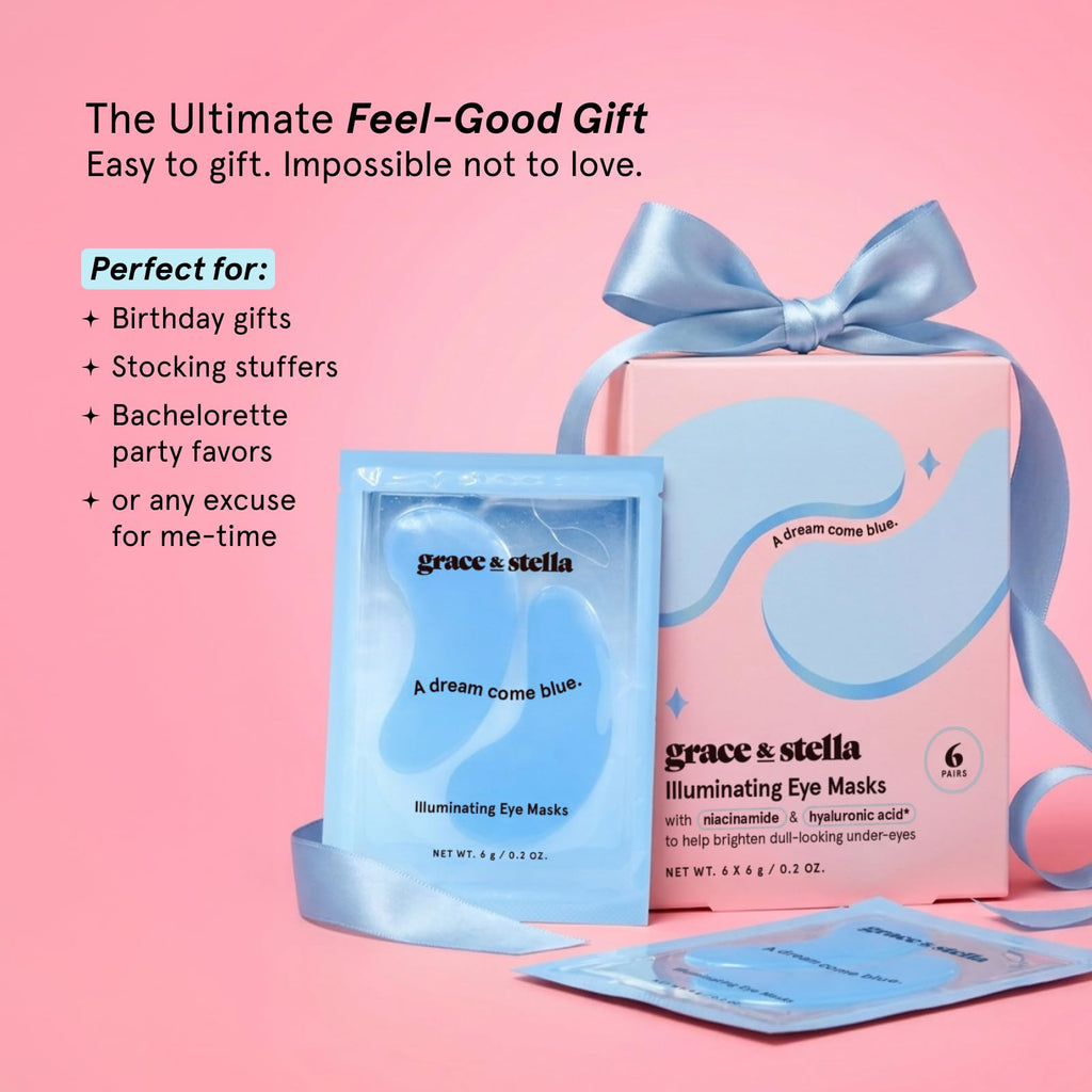 grace & stella Award Winning Eye Patches for Puffy Eyes - Birthday Gifts for Women - Under Eye Mask for Dark Circles and Undereye Bags - Gifts for Mom - Vegan Cruelty-Free Self Care (24 Pairs, Gold)