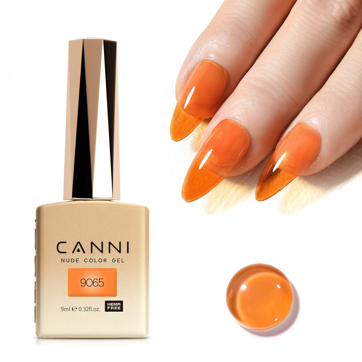 CANNI 9ml Light Yellow Green Gel Nail Polish High Gloss UV LED Soak Off Gel