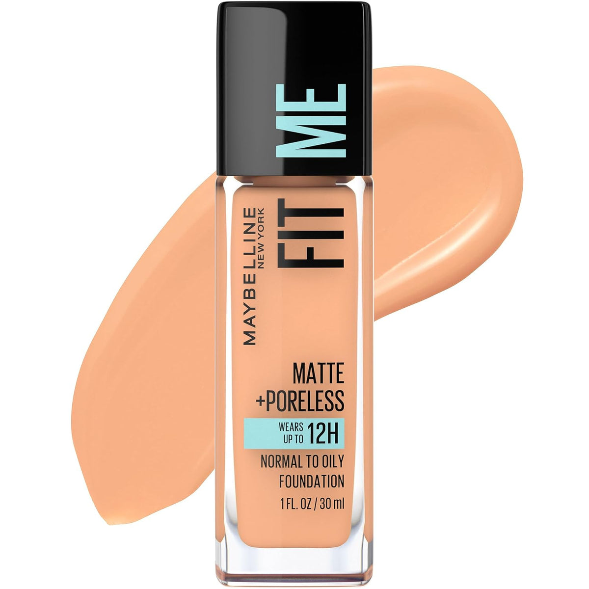 Maybelline Fit Me Matte + Poreless Liquid Oil-Free Foundation Makeup, Toffee, 1 Count (Packaging May Vary)
