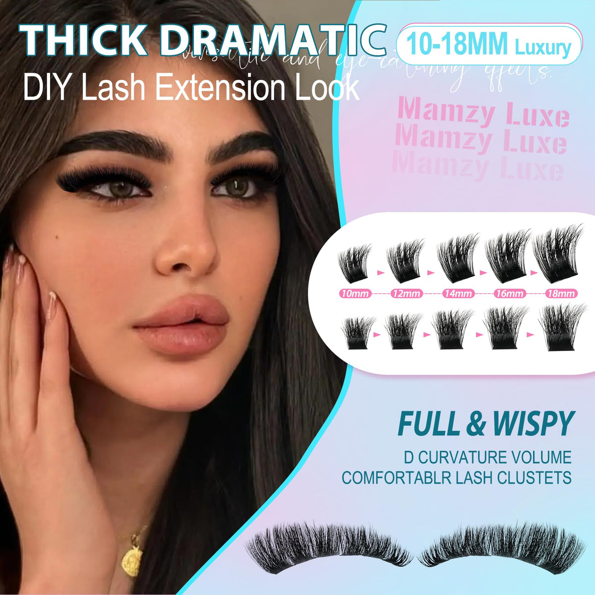 Lash Clusters Wispy 80D Eyelash Clusters 10-18mm Fluff Cluster Eyelash Extensions D Curl No Plastic Feel Individual Lashes Extension 240 Pcs Versatile False Eyelashes Clusters