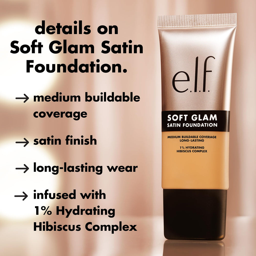 e.l.f. Soft Glam Satin Foundation, Medium Coverage, 20 Light Cool