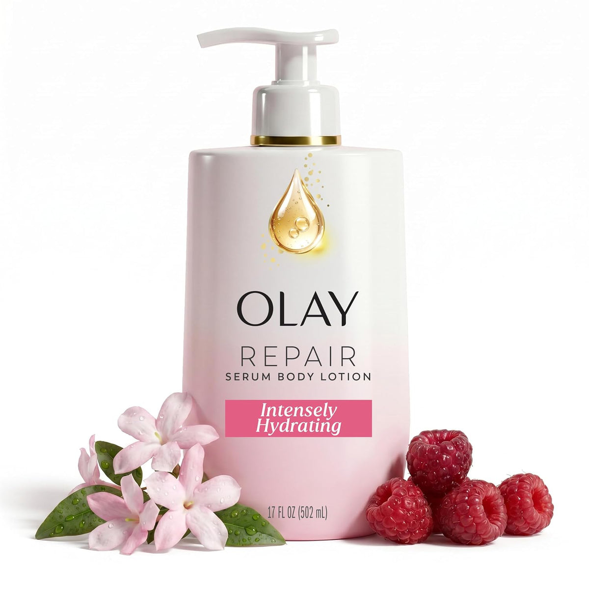 Olay Body Lotion for Women, Firming with Collagen Peptides Serum, Visibly Firmer Skin, 24hr Moisture & Hydration, Fast Absorbing Formula, Vitamin B3 Complex, For All Skin Types, 17 fl oz