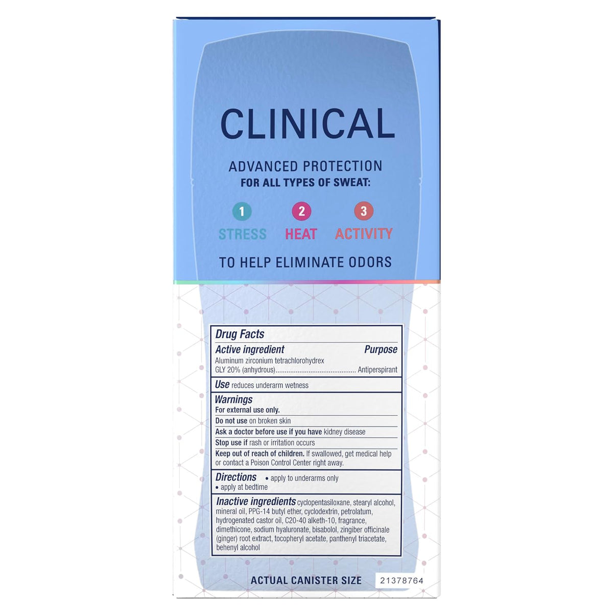 Secret Clinical Strength 100HR Defense, Invisible Solid Antiperspirant Deodorant for Women, A'Ja Wilson Edition, Triple Threat Sweat Protection, Hyaluronic Acid, Court Queen Citrus Scent, 2.6 oz