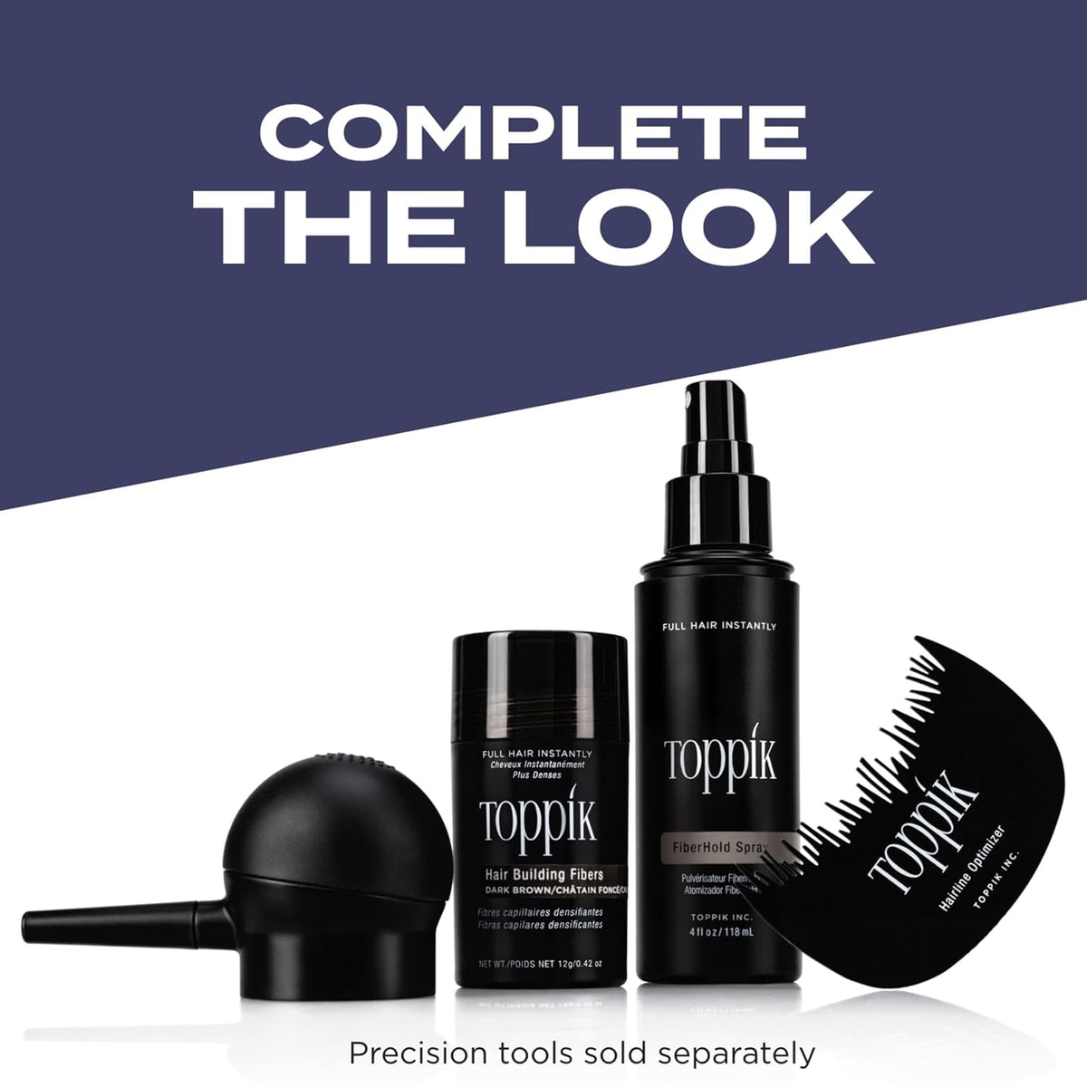 Toppik Hair Building Fibers, Fill In Fine or Thinning Hair Instantly Thicker, Fuller Looking Hair 9 Shades,4 size options