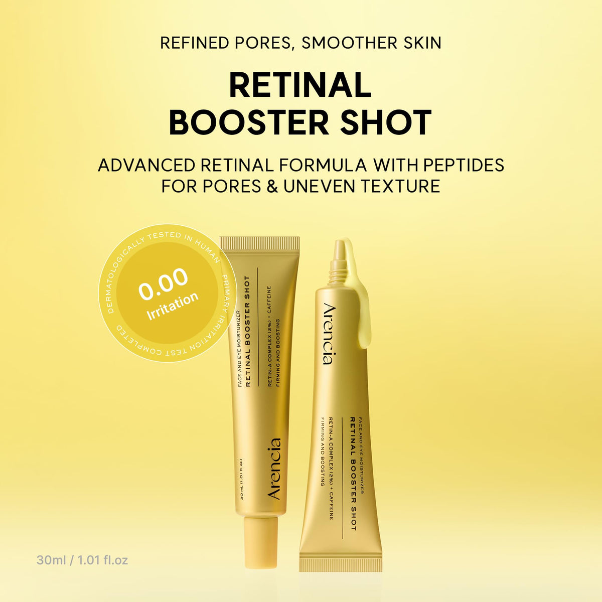 Arencia TXA Booster Shot Serum with 5% Tranexamic Acid & Peptides, Skin Tone Balancing & Hydration Support, Lightweight Daily Skincare, 30 mL / 1.01 fl. oz.