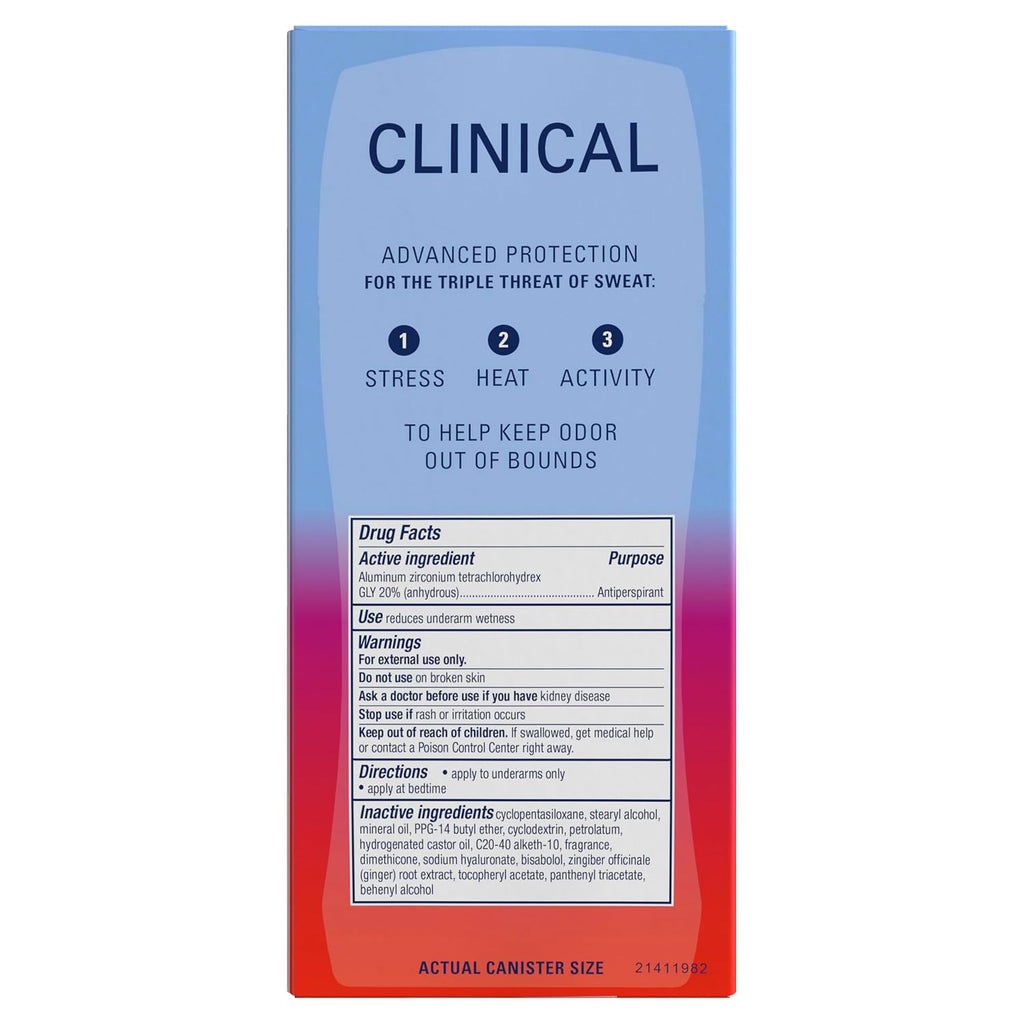 Secret Clinical Strength 100HR Defense, Invisible Solid Antiperspirant Deodorant for Women, A'Ja Wilson Edition, Triple Threat Sweat Protection, Hyaluronic Acid, Court Queen Citrus Scent, 2.6 oz