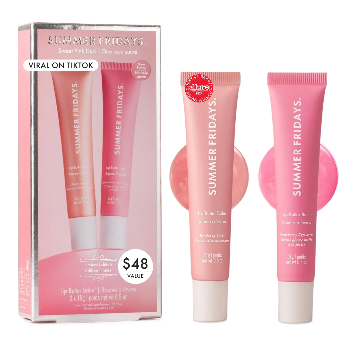 Summer Fridays Sweet Summer Minis Lip Balm Trio (0.35 Oz, 3 Ct)