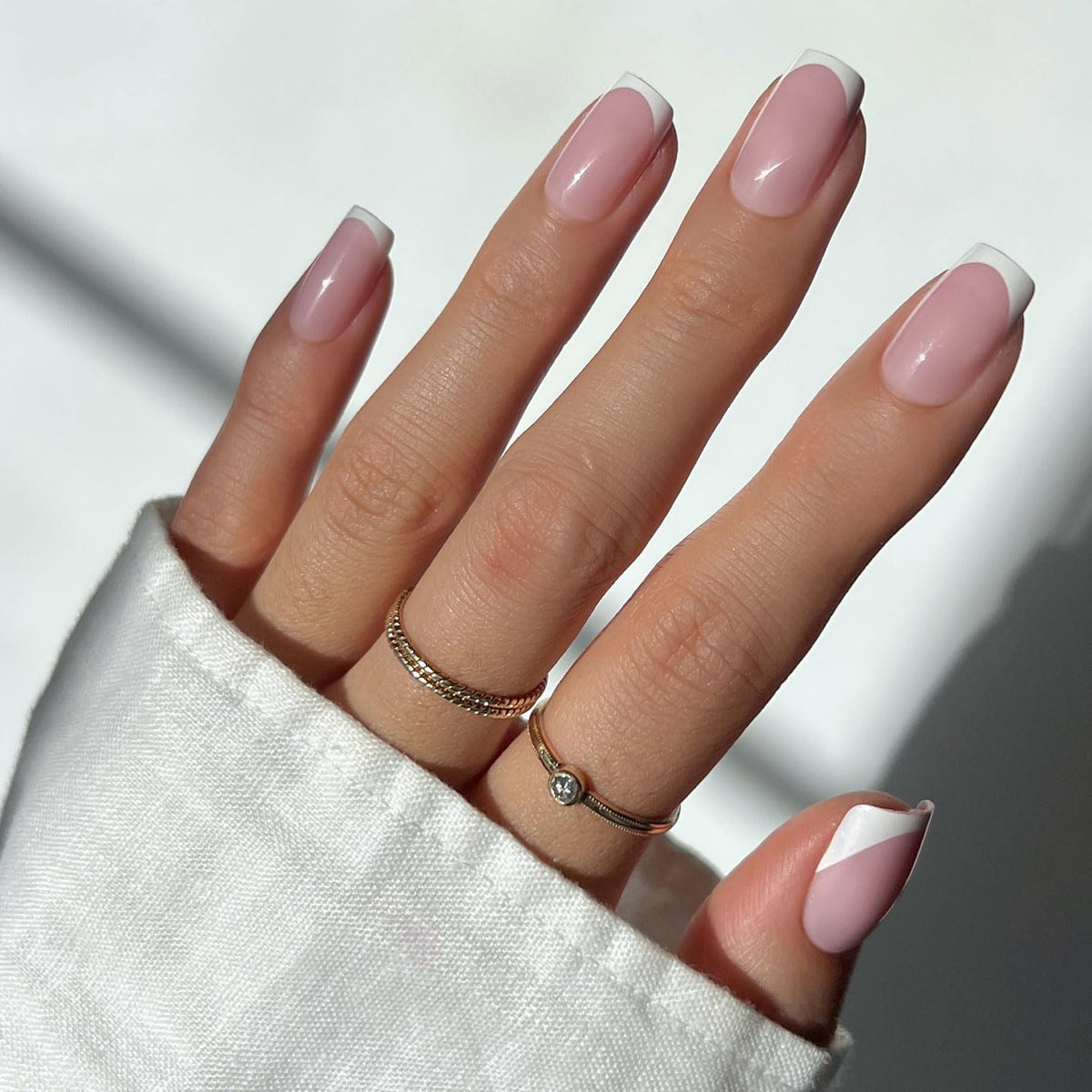 Glamnetic Press On Nails, Short Almond Glossy, Fake Nails 30pc Nail Kit