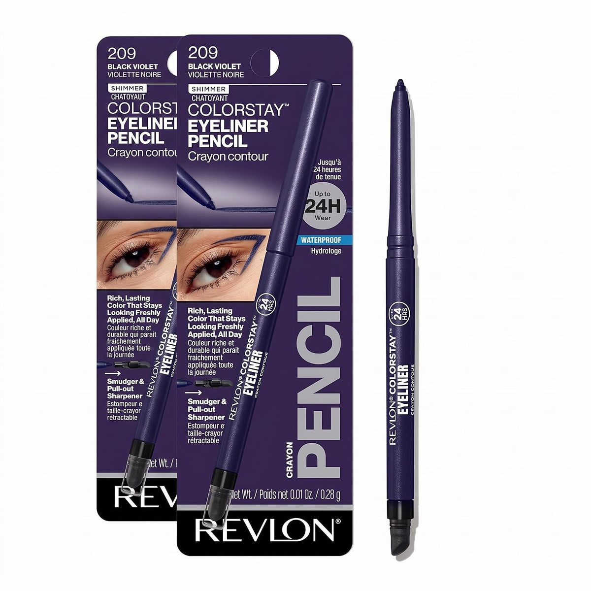 Revlon ColorStay Pencil Waterproof Eyeliner, 202 Black Brown, 0.01 oz