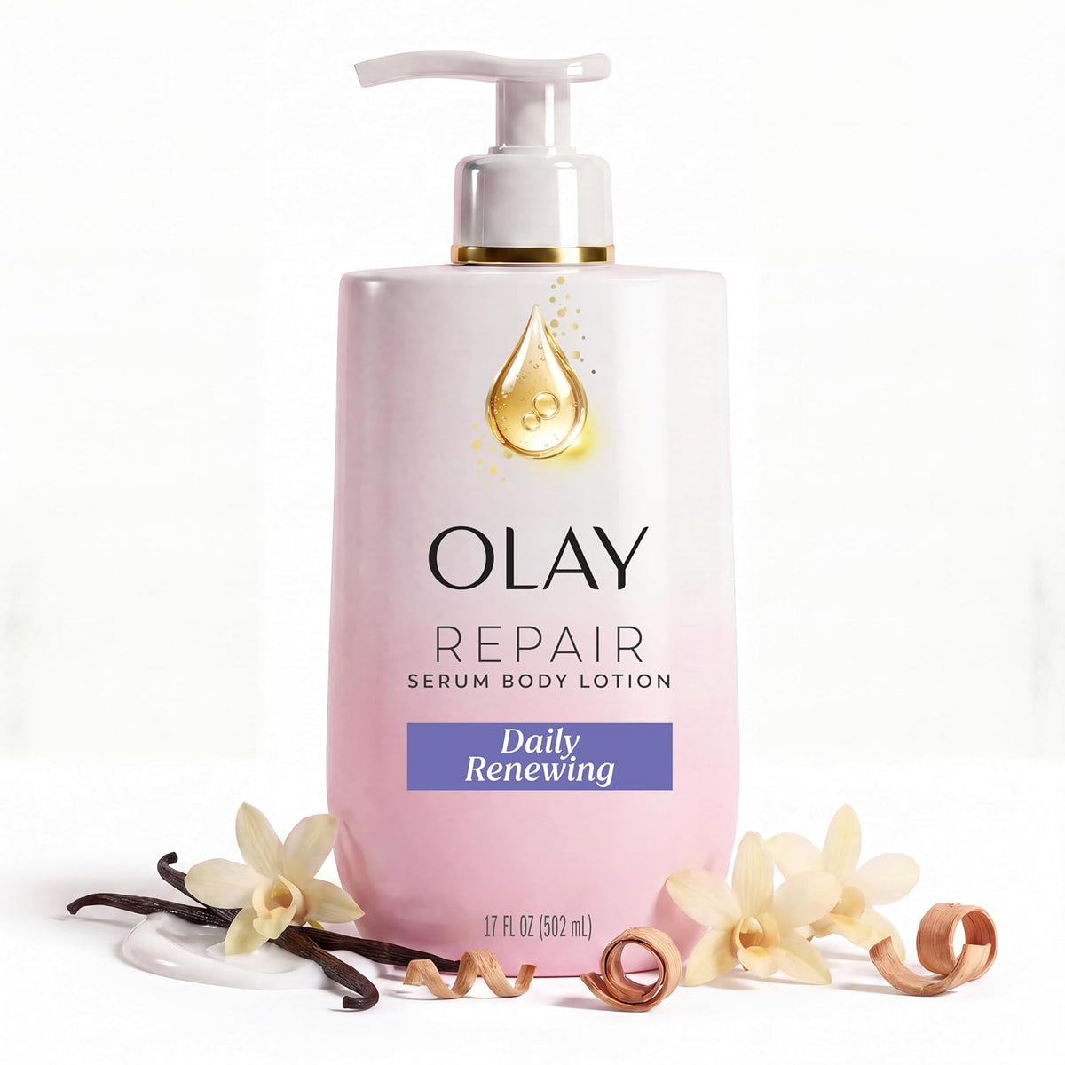 Olay Body Lotion for Women, Firming with Collagen Peptides Serum, Visibly Firmer Skin, 24hr Moisture & Hydration, Fast Absorbing Formula, Vitamin B3 Complex, For All Skin Types, 17 fl oz