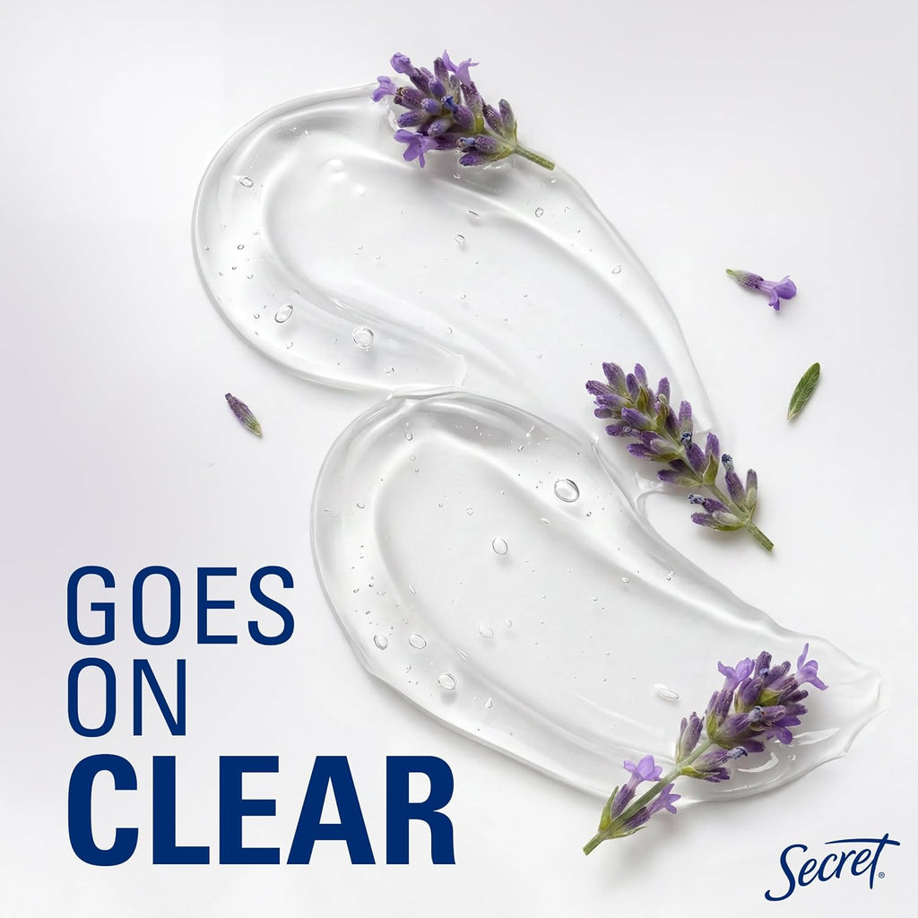 Secret Fresh Antiperspirant Deodorant for Women, 72hr Breathable Sweat & Odor Protection, Instant Freshness & Gentle, PH Balancing Minerals, Clear Gel, Relaxing Lavender Scent, 2.6 oz