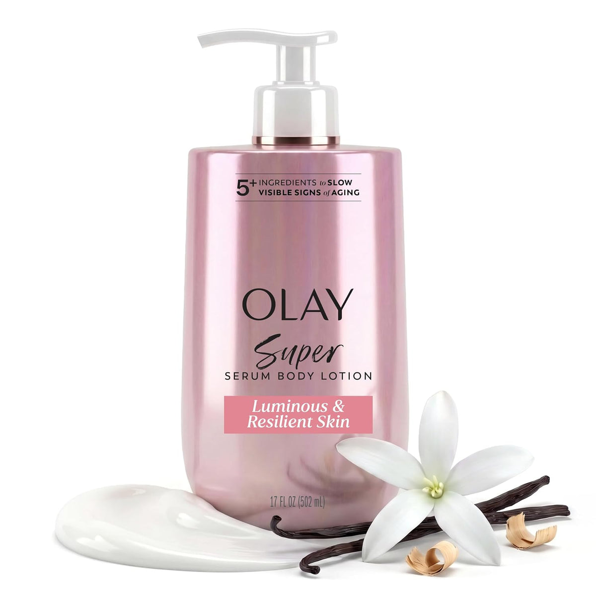 Olay Body Lotion for Women, Firming with Collagen Peptides Serum, Visibly Firmer Skin, 24hr Moisture & Hydration, Fast Absorbing Formula, Vitamin B3 Complex, For All Skin Types, 17 fl oz