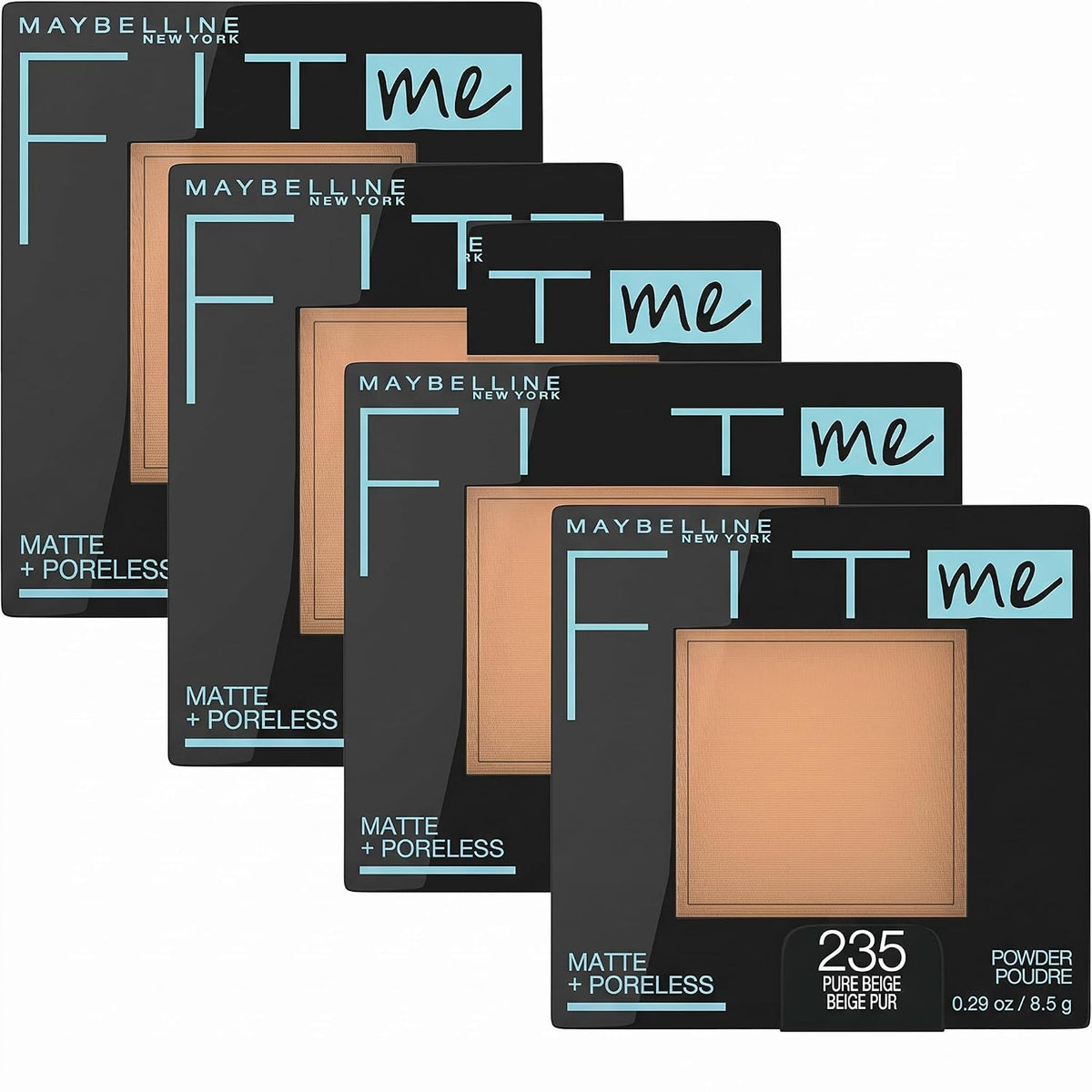Maybelline Fit Me Matte + Poreless Pressed Face Powder Makeup & Setting Powder, Natural Beige, 1 Count