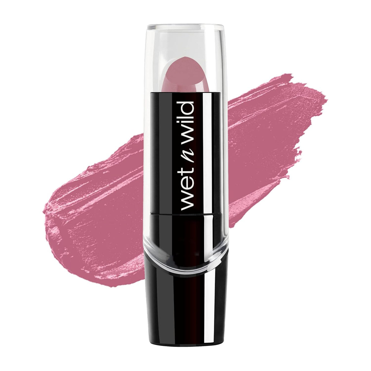 wet n wild Silk Finish Lipstick, Hydrating Rich Buildable Lip Color, Formulated with Vitamins A,E, & Macadamia for Ultimate Hydration, Cruelty-Free & Vegan - Dark Pink Frost
