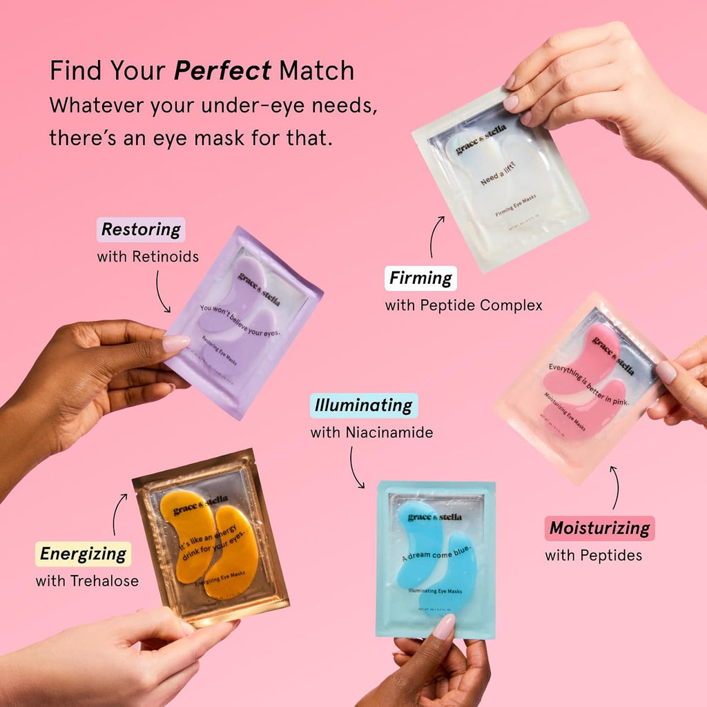 grace & stella Award Winning Eye Patches for Puffy Eyes - Birthday Gifts for Women - Under Eye Mask for Dark Circles and Undereye Bags - Gifts for Mom - Vegan Cruelty-Free Self Care (24 Pairs, Gold)